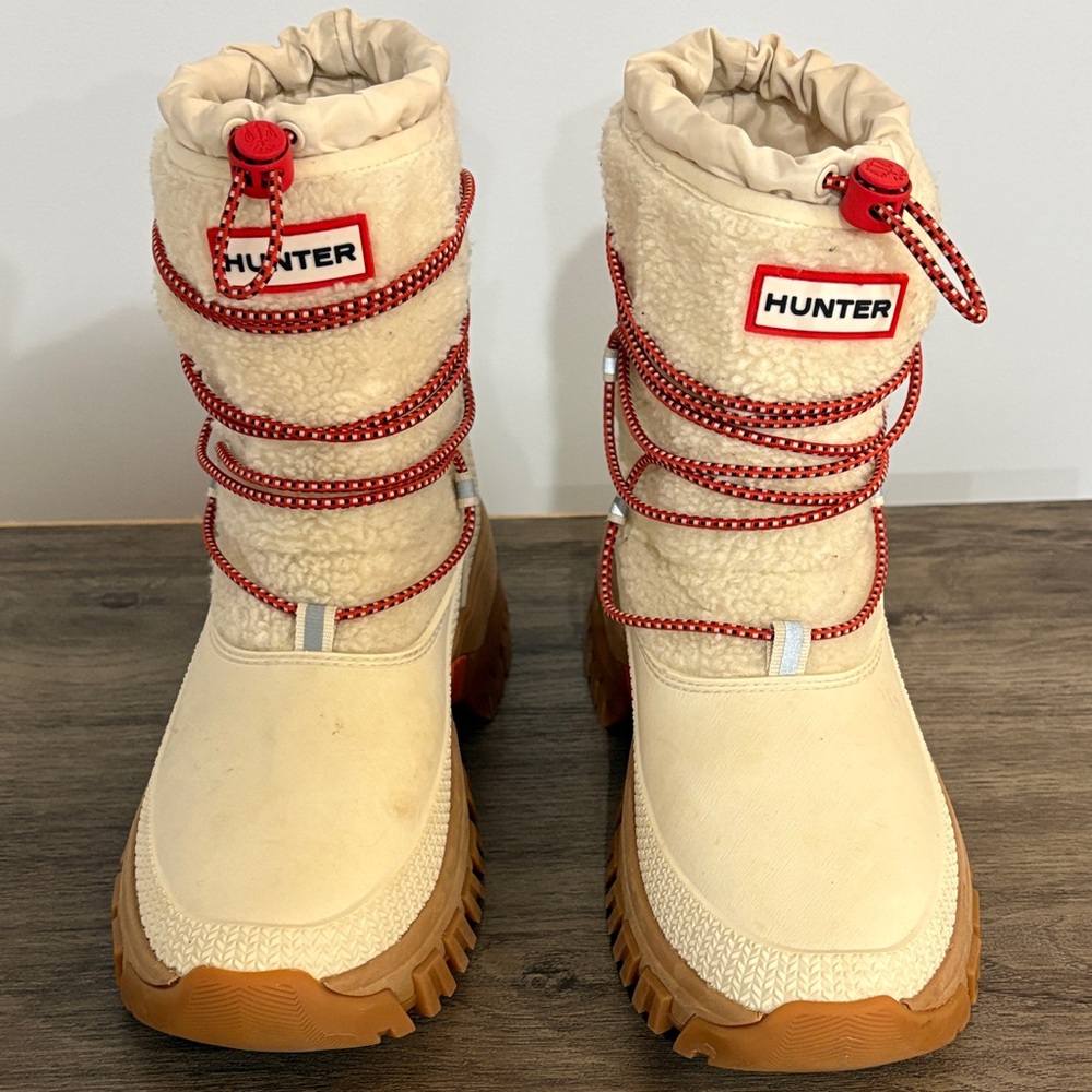 Hunter Wanderer Insulated Short Sherpa Winter Boots Size 6